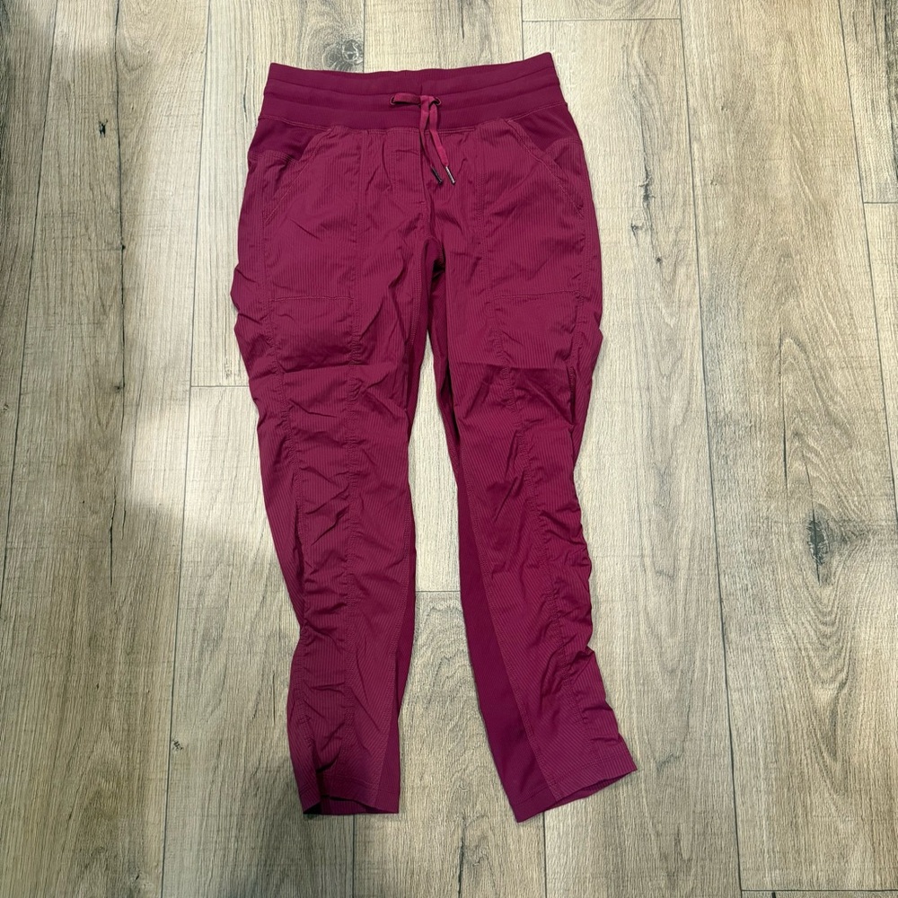 lululemon athletica Women's Burgundy Drawstring Jogger Pants
